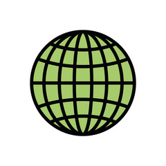 Isolated global sphere icon fill vector design