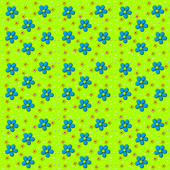 Dots and Petals Green
