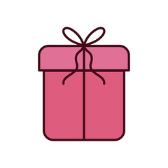 Isolated gift icon fill vector design
