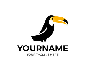 Naklejka premium Toucan bird, abstract toucan, logo design. Animal, nature, tropical forest and wildlife, vector design and illustration