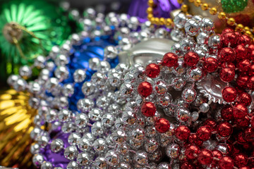 New Year 's decorations. Garlands for Christmas tree