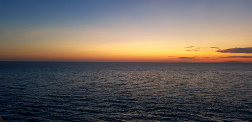 sunset over the mediterranean