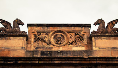detail of an old building