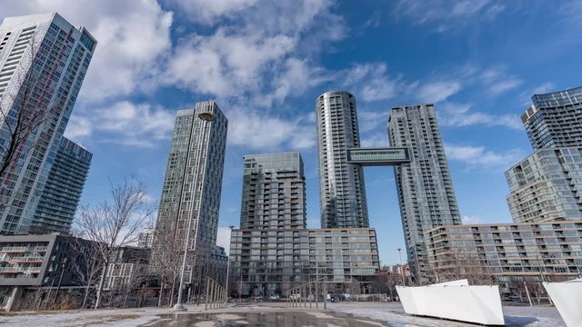 4K Timelapse Sequence of Toronto, Canada - Pan Timelapse of Cityplace