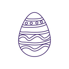 Happy easter egg line vector design