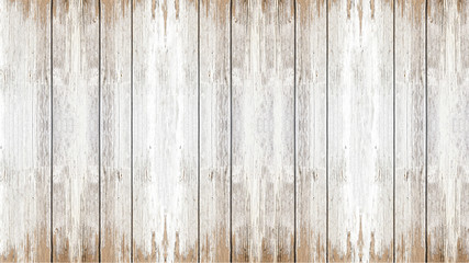 Obraz premium old white painted exfoliate rustic bright light wooden texture - wood background banner shabby