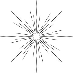 Fototapeta premium Abstract radial speed lines in circle form. Explosion shape. Sunburst. Design element for logo, prints, web, template, presentation and textile pattern