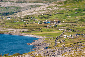 The town of Ballyvaughan on the west coast of Ireland