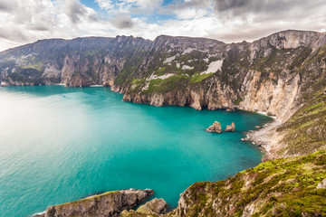 Slieve league sea cliffs in Donegal, Tallest in Ireland