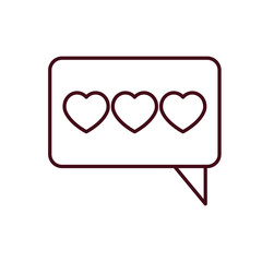 Isolated love bubble line vector design