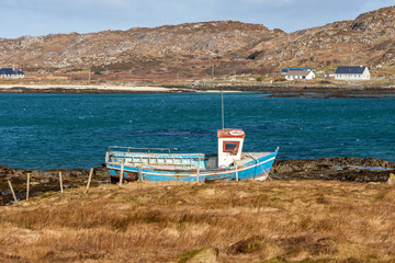 Fishing boat in Connemara Ireland
