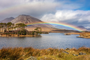 Connemara Landscape with a rainbow