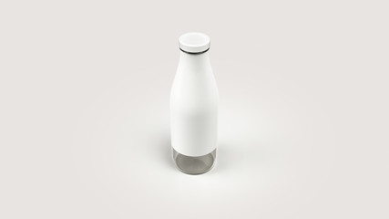 3D Glass Bottle | Empty + Cap, Label