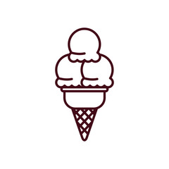 Fototapeta na wymiar Summer and delicious ice cream line design