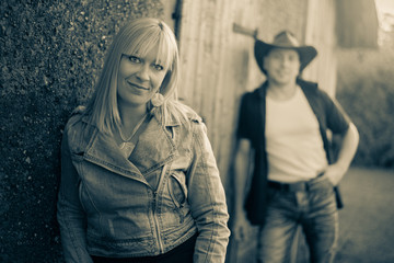 Young country couple