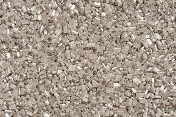 Macro silver decorating  sugar crystals background texture