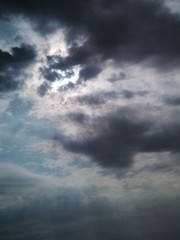 dramatic sky with clouds