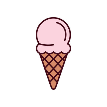Summer and delicious ice cream fill design
