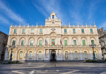 Fototapeta na wymiar Catania - The facade of University.