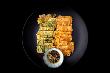 Korean style assorted savory pancakes