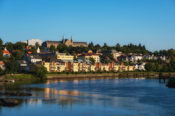 Obraz na płótnie Canvas Panoramic view of beautiful city Trondheim, Norway