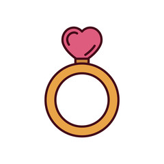 Isolated love ring fill vector design