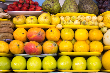 Fruits in famous local central market in Sucr