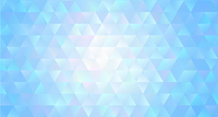 Abstract regular triangle polygons background crystal style. Geometric triangular backdrop. Stained glass pattern back style. Transparent triangular shapes with original geometric pattern