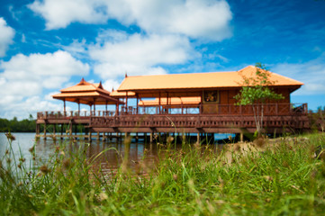 Fototapeta na wymiar Thai Waterfront Architecture