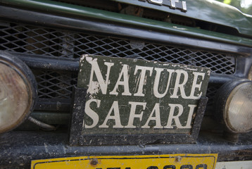 NB__9319 Wooden signboard nature safari