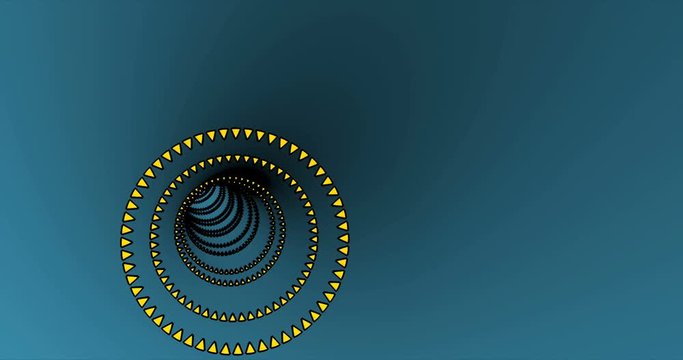 Seamless animation of a colorful swirl endless tunnel. Funny psychedelic background cartoon zine gif style footage 4k