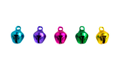 Colour bells isolated on white background