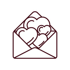 Isolated love card line vector design