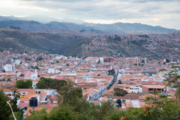 Fototapeta na wymiar Sucre panoramic view from Paseo de la Recoleta