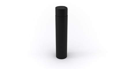 3D Cosmetics Bottle | Matt Black