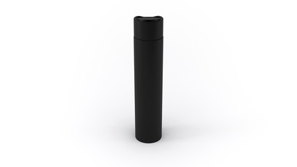 3D Cosmetics Bottle | Matt Black