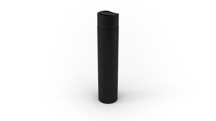 3D Cosmetics Bottle | Matt Black