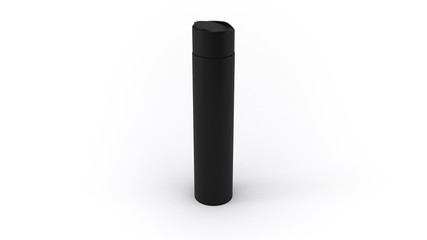 3D Cosmetics Bottle | Matt Black