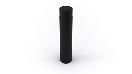 3D Cosmetics Bottle | Matt Black