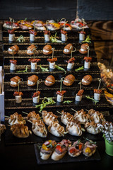 Catering snacks and canape