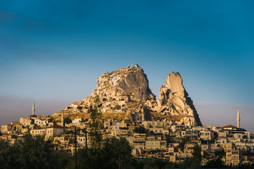 Fototapeta na wymiar Cappadocia, This photo was shot from Cappadocia which located in the center of Turkey. Cappadocia is an ancient region of Anatolia. The landscape is so beautiful and rich of history.