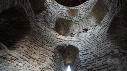 Temples of the Pskov architectural school..The complex of fortifications of Okolny city,.The rattle...