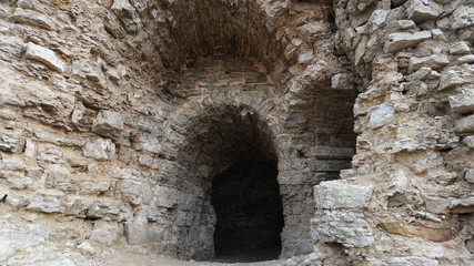 Temples of the Pskov architectural school..The complex of fortifications of Okolny city,.The rattle tower.