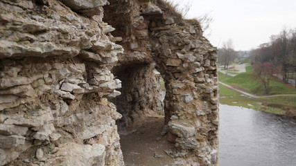 Temples of the Pskov architectural school..The complex of fortifications of Okolny city,.The rattle...