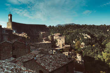 Obraz premium Sorano - tuff city in Tuscany