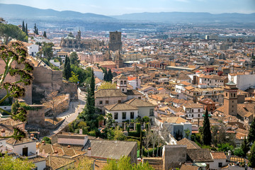 Fototapeta na wymiar Panorama of Granada, Andalusia, Spain