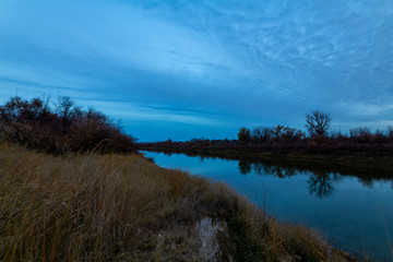 Sunset by the river