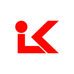 LK company linked letter logo. Abstract letter lk vector icon