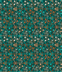 colorful seamless geometric pattern tile in modern design with copper colors for textile, fabric, background, wallpaper, backdrop, wrapping, print, paper, covers and creative surfaces. 