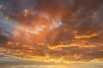 Naklejka na ściany i meble Beautiful Sunset Clouds